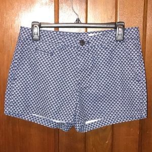 GAP Blue Diamond Geo Printed Shorts Size 02R